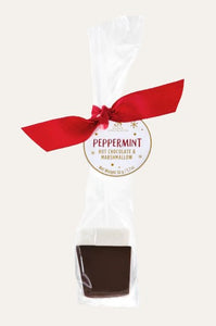 Peppermint Hot Chocolate Marshmallow Stir Sticks - Saxon Chocolates