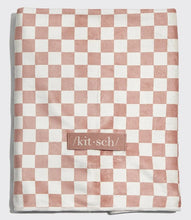 Load image into Gallery viewer, Extra Large Quick-Dry Hair Towel Wrap - Terracotta Checker - Kitsch