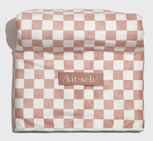 Load image into Gallery viewer, Extra Large Quick-Dry Hair Towel Wrap - Terracotta Checker - Kitsch