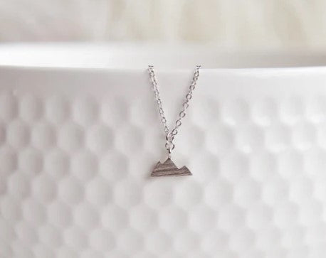 Canadian Rockies, Mountain Necklace - Silver - Oh So Lovely