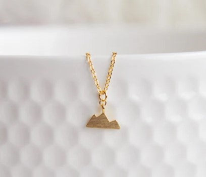 Canadian Rockies, Mountain Necklace - Gold - Oh So Lovely