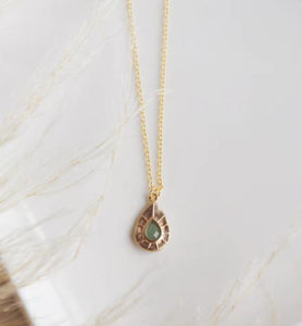 Elsie - Green Adventurine Necklace - Oh So Lovely