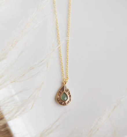 Elsie - Green Adventurine Necklace - Oh So Lovely