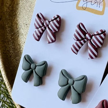 Cedar Studs - Candy Cane Set - Agaveh Girl