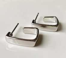 Load image into Gallery viewer, Silver Squared Earrings - Agaveh Girl