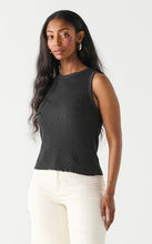 Load image into Gallery viewer, Waffle Knit Tank Top - Black - Dex