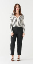 Load image into Gallery viewer, Ribbed Stripe Cardigan - Black Tape