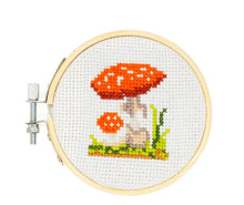 Load image into Gallery viewer, Mushroom Mini Cross Stitch Kit - Kikkerland