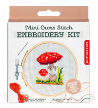 Load image into Gallery viewer, Mushroom Mini Cross Stitch Kit - Kikkerland