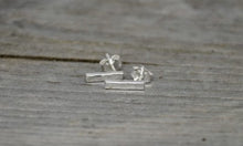 Load image into Gallery viewer, Tiny Bar Stud Earrings - Elements Gallery