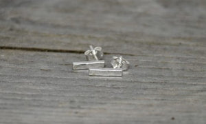 Tiny Bar Stud Earrings - Elements Gallery