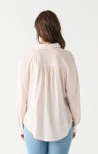 Load image into Gallery viewer, Pinstriped Raglan Blouse - Black Tape