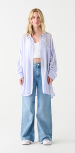 Oversized Shirt - Blue/Pink Stripe - Dex