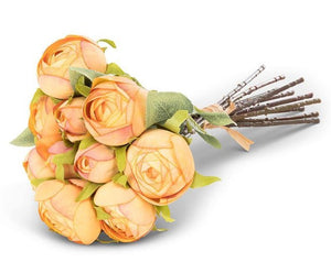 Peony Bud Faux Bouquet - Assorted Colours