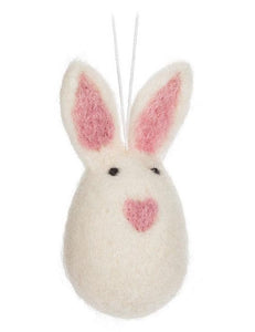 Egg Shaped Bunny Ornament