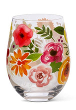 Load image into Gallery viewer, Bold Floral Stemless Wine Glass - Abbott