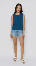 Load image into Gallery viewer, Keri Sleeveless Woven Shell - Cerulean