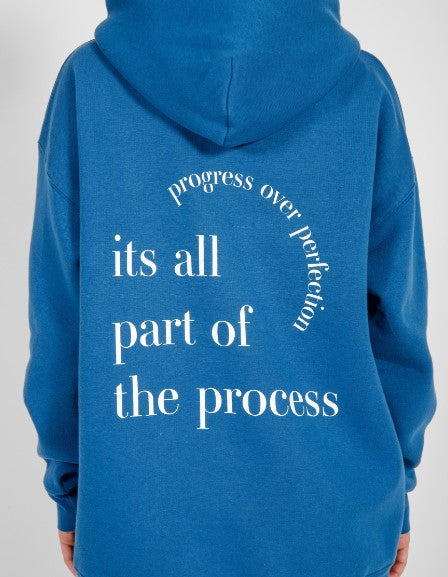 Progress Over Perfection Hoodie - Brunette The Label