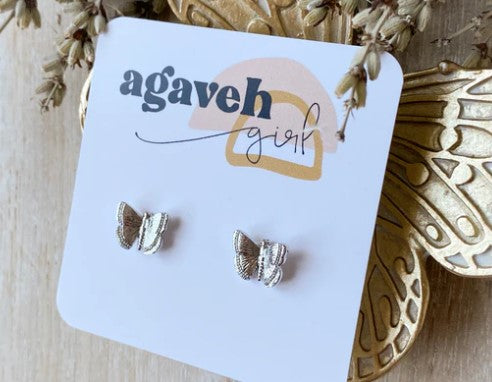 Juniper Studs - Silver - Agaveh Girl