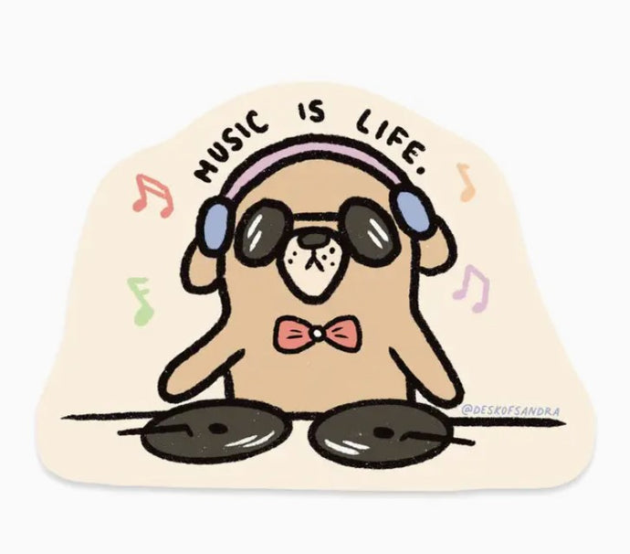 Music Is life Sticker - Desk of Sandra