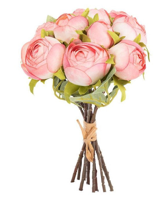 Peony Bud Faux Bouquet - Assorted Colours
