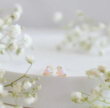 Load image into Gallery viewer, Genevieve Opal Heart Stud Earrings - Oh So Lovely