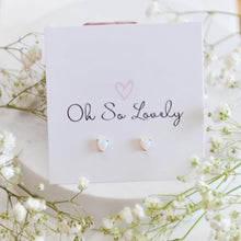 Load image into Gallery viewer, Genevieve Opal Heart Stud Earrings - Oh So Lovely