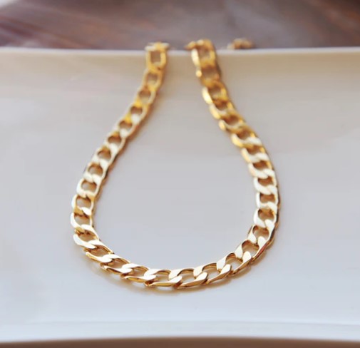 Chunky Flat Link Necklace