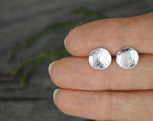 Small Concave Disk Stud Earring - Elements Gallery