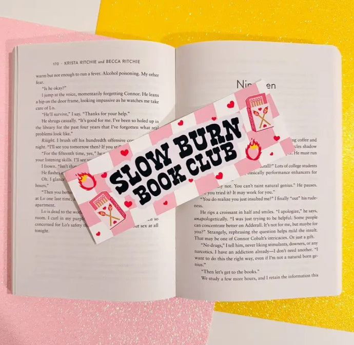 Slow Burn Book Club Glitter Bookmark - BlushedDesigns