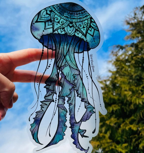 West Coast Karma Watercolour Jellyfish Car Decal