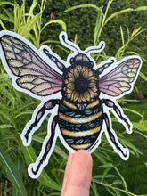 Load image into Gallery viewer, West Coast Karma Sunflower Bee Colourful Vinyl Sticker