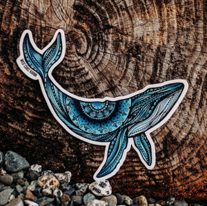 West Coast Karma Colourful Humpback Vinyl Sticker