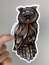 Load image into Gallery viewer, West Coast Karma Owl Colourful Vinyl Sticker