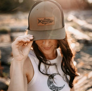 Salmon Trucker Hat - Brown