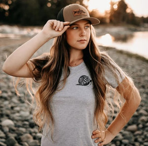 Salmon Trucker Hat - Brown