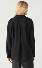 Load image into Gallery viewer, Long Sleeve Flowy Satin Blouse - Black Tape