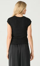 Load image into Gallery viewer, Drop Shoulder Textured Top - Black Tape