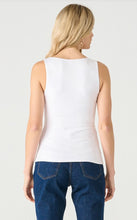 Load image into Gallery viewer, Essential Tank Top - White - Black Tape