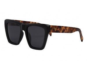 I-Sea Ava Polarized Sunglasses - Black-Blonde Tort/Smoke