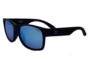 I-Sea Seven Seas Polarized Sunglasses - Black/Ice Blue Mirror