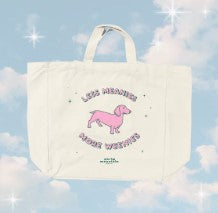 Load image into Gallery viewer, Less Meanies, More Weenies Organic Canvas Tote