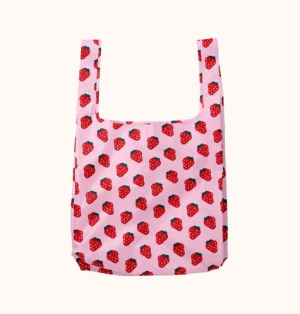 Strawberry Foldable Nylon Tote