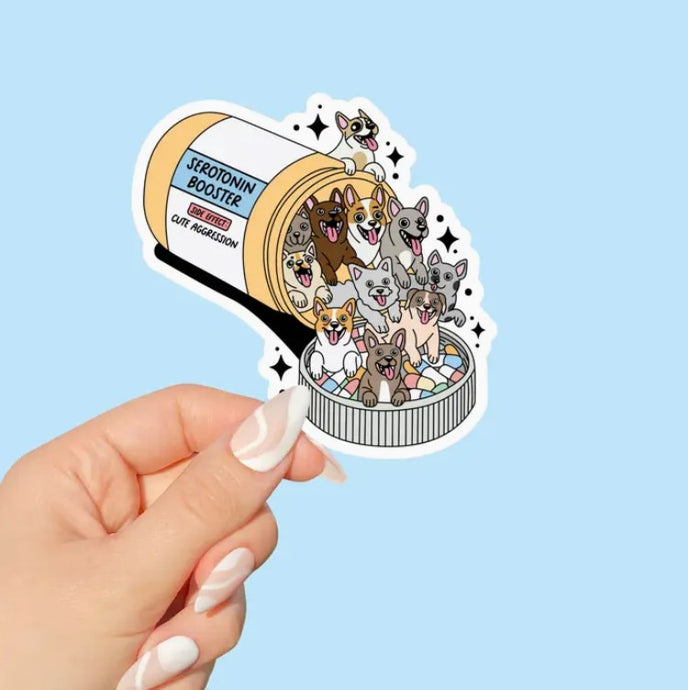 Dog Serotonin Booster Vinyl Sticker