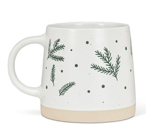 Wide Base Mug with Pine Branches