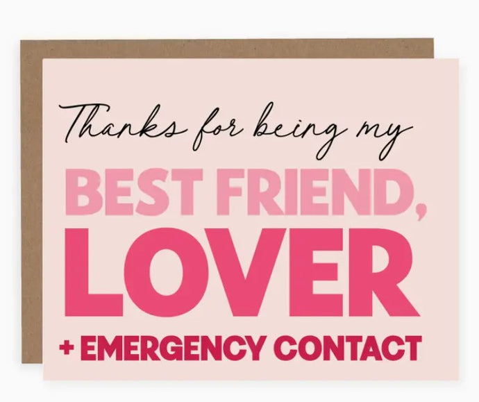 Best Friend Lover + Emergency Contact Card