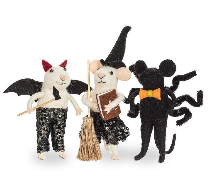 Assorted Mice in Halloween Costumes Ornaments