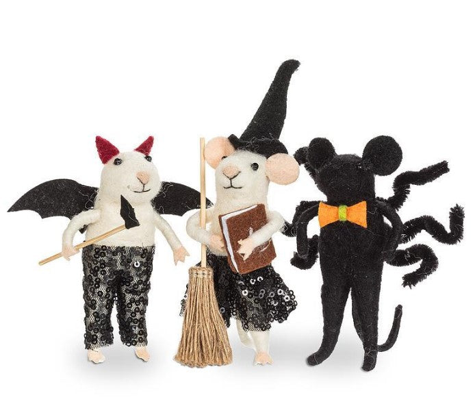 Assorted Mice in Halloween Costumes Ornaments