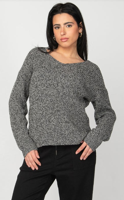 Long Sleeve Bevelled Hem Sweater - Dex Plus