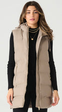 Load image into Gallery viewer, Hooded Puffer Vest - Taupe - Dex